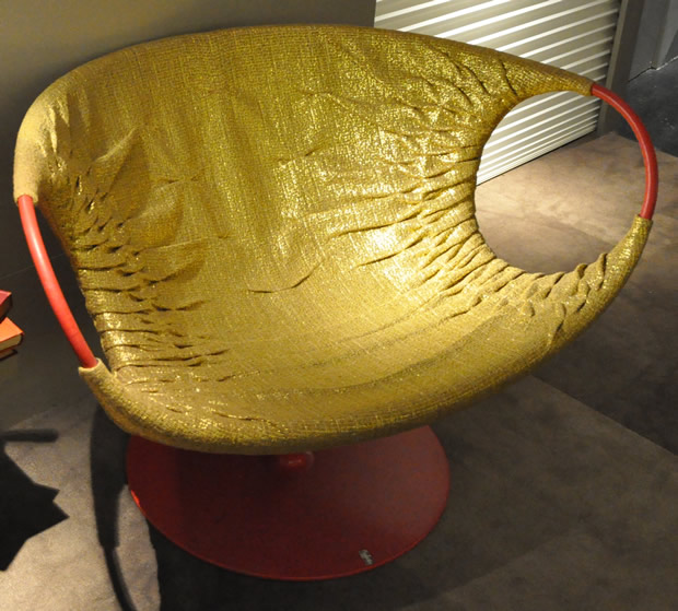 Detalhe da cadeira maravilhosa e aconchegante