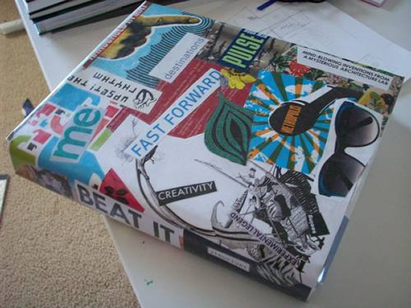 Corte páginas das revistas com anúncios coloridos e use-as para embrulhar presentes