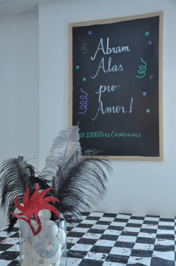 Quadro com frase de música do Ed Motta