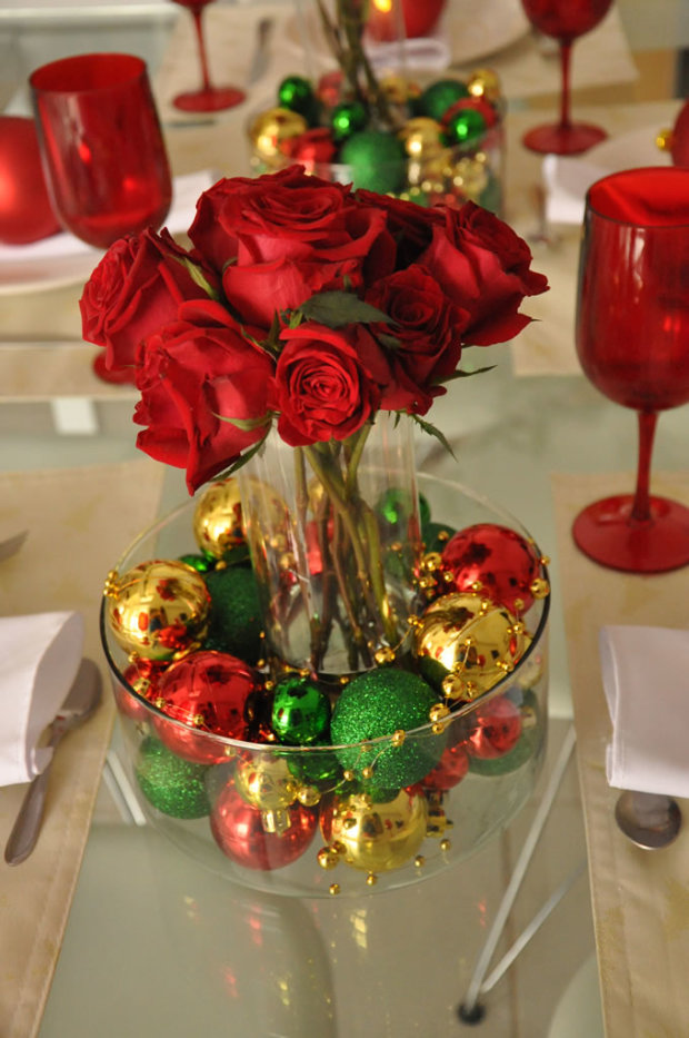 Arranjo da mesa dos adultos