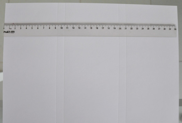 As distâncias entre cada marcação são essas: 1- 9,3cm 2- 10,5cm 3- 19,7cm 4- 21cm