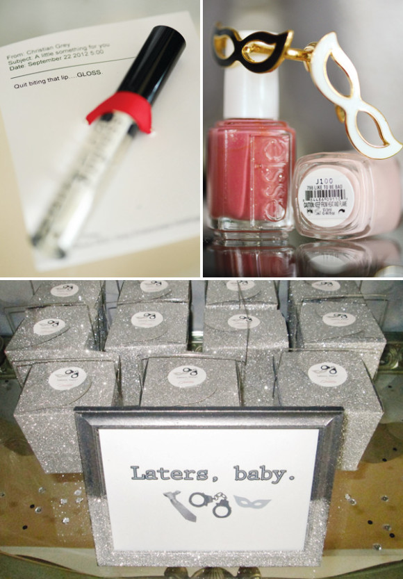 Caixinhas com lembrancinhas “Laters Baby” com gloss e esmalte