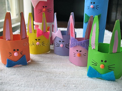 Porta-guardanapos feitos com rolinhos de papel