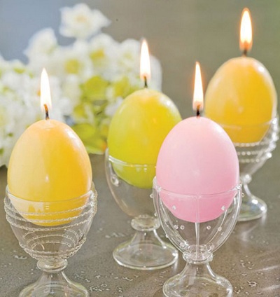Ou quem sabe velas em formato de ovo